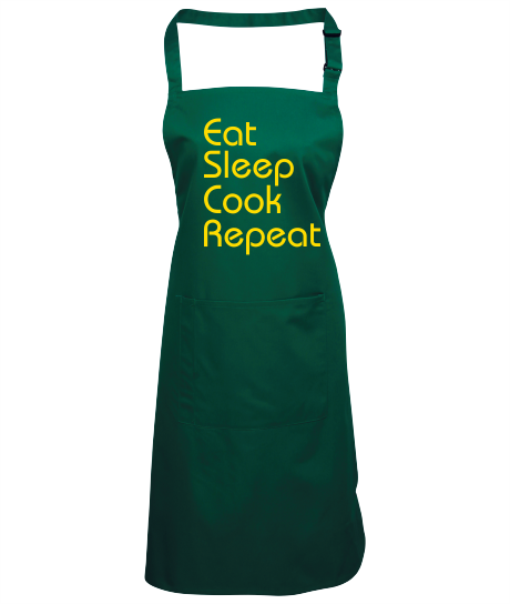 Eat Sleep Cook Repeat Pocket Apron - Adult