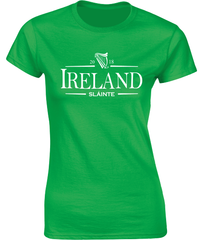 'Ireland 2018 Sláinte' T-Shirt - Ladies Crew Neck