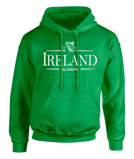 'Ireland Sláinte' Irish Hoodie - Adult