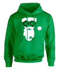 Hipster Santa Christmas Hoodie - Adult