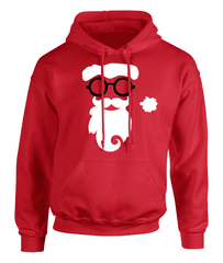 Hipster Santa Christmas Hoodie - Adult