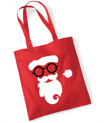 Hipster Santa Christmas Tote Bag