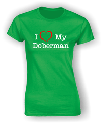 'I Heart my Doberman' Design T-Shirt