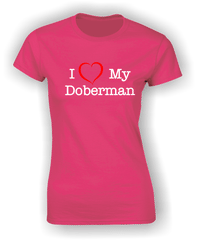 'I Heart my Doberman' Design T-Shirt