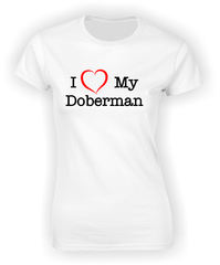 'I Heart my Doberman' Design T-Shirt