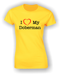 'I Heart my Doberman' Design T-Shirt