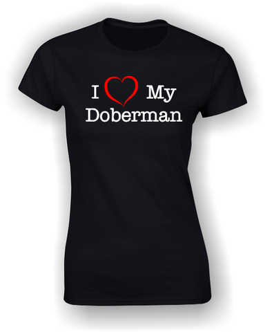 'I Heart my Doberman' Design T-Shirt