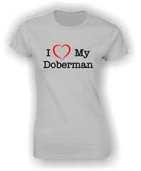 'I Heart my Doberman' Design T-Shirt