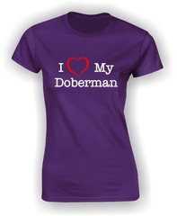 'I Heart my Doberman' Design T-Shirt
