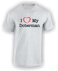 'I Heart my Doberman' Design T-Shirt