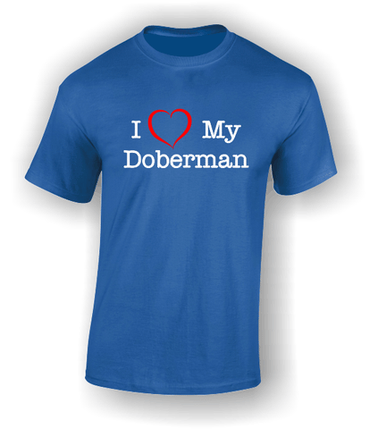 'I Heart my Doberman' Design T-Shirt