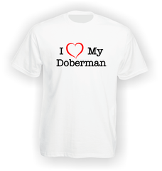 'I Heart my Doberman' Design T-Shirt