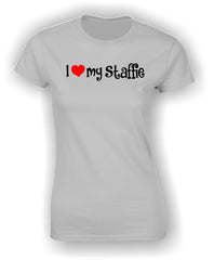 'I Heart my Staffie' Adult T-Shirt