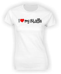'I Heart my Staffie' Adult T-Shirt