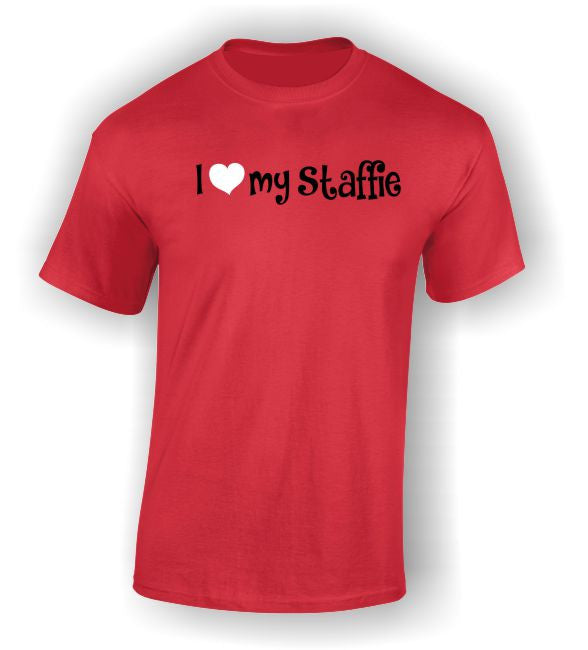 'I Heart my Staffie' Adult T-Shirt