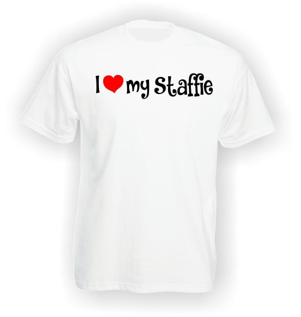 'I Heart my Staffie' Adult T-Shirt