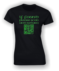 If Found Please Scan and Return (QR Code) T-Shirt.