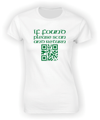 If Found Please Scan and Return (QR Code) T-Shirt.