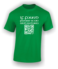 If Found Please Scan and Return (QR Code) T-Shirt.