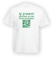 If Found Please Scan and Return (QR Code) T-Shirt.