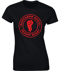 Northern Ghoul (Fist) - Fun Halloween T-Shirt - Ladies Crew Neck - Northern Soul