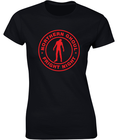 Northern Ghoul (Zombie) - Fun Halloween T-Shirt - Ladies Crew Neck - Northern Soul
