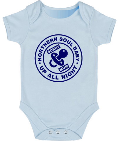 "Northern Soul Baby, Up All Night" - Babies Bodysuit