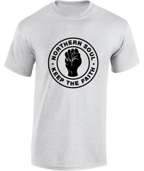 Northern Soul Fist, Keep The Faith T-Shirt - Mens