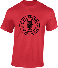Northern Soul, Up All Night, Night Owl T-Shirt - Mens