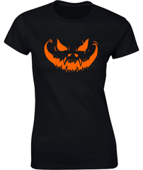 Evil Pumpkin Face Halloween T-Shirt
