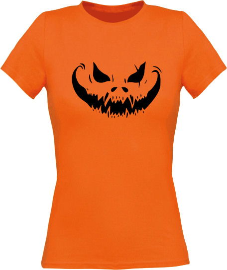 Evil Pumpkin Face Halloween T-Shirt