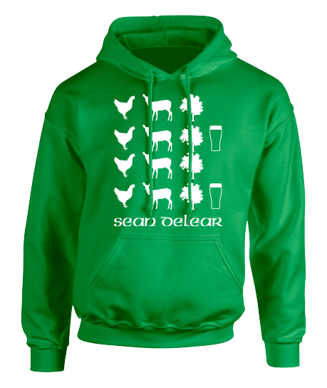 "A haon, a dó, a trí, DRINK!" Irish Hoodie - Adult