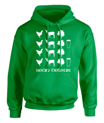 "A haon, a dó, a trí, DRINK!" Irish Hoodie - Adult