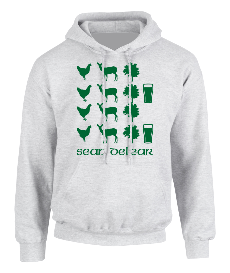 "A haon, a dó, a trí, DRINK!" Irish Hoodie - Adult