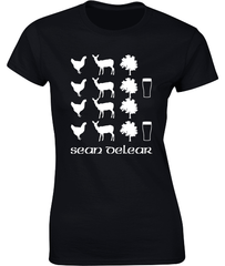 "A haon, a dó, a trí, DRINK!" Irish T-Shirt - Ladies Crew Neck