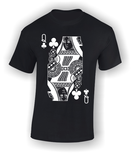 Queen of Clubs (Full) T-Shirt
