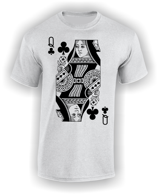 Queen of Clubs (Full) T-Shirt