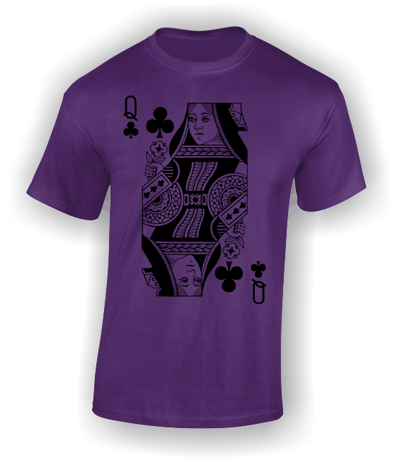Queen of Clubs (Full) T-Shirt
