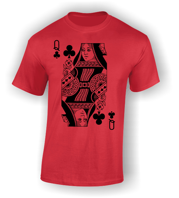 Queen of Clubs (Full) T-Shirt