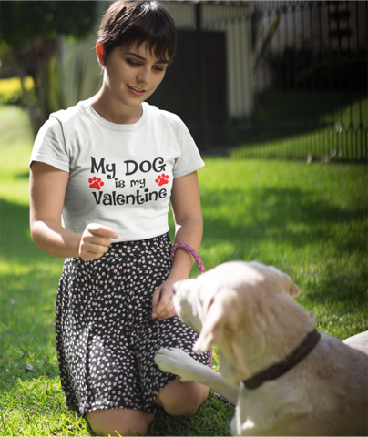 'My Dog is my Valentine' - Valentine's T-Shirt