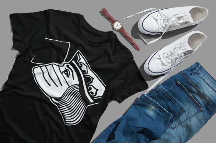 King of Diamonds, Wearing Face Mask, T-Shirt (Anti-COVID-19)