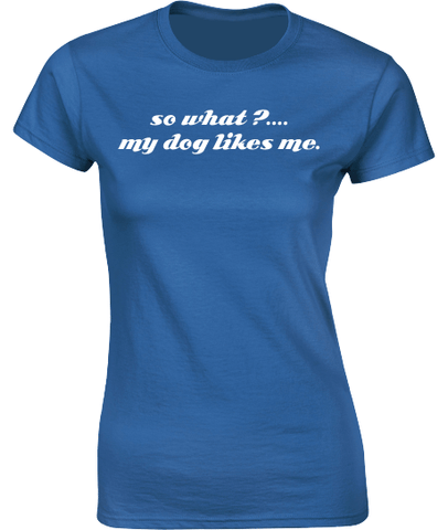 so what?....my dog likes me. T-Shirt