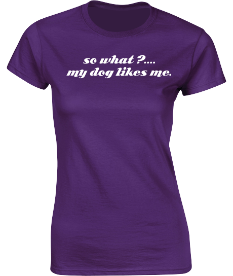 so what?....my dog likes me. T-Shirt