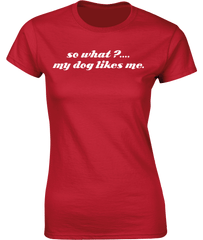 so what?....my dog likes me. T-Shirt