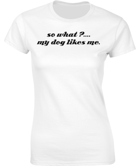 so what?....my dog likes me. T-Shirt