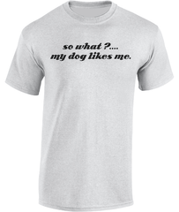 so what?....my dog likes me. T-Shirt