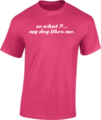so what?....my dog likes me. T-Shirt