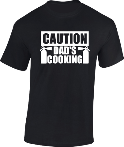 Caution Dad's Cooking - Mens T-Shirt