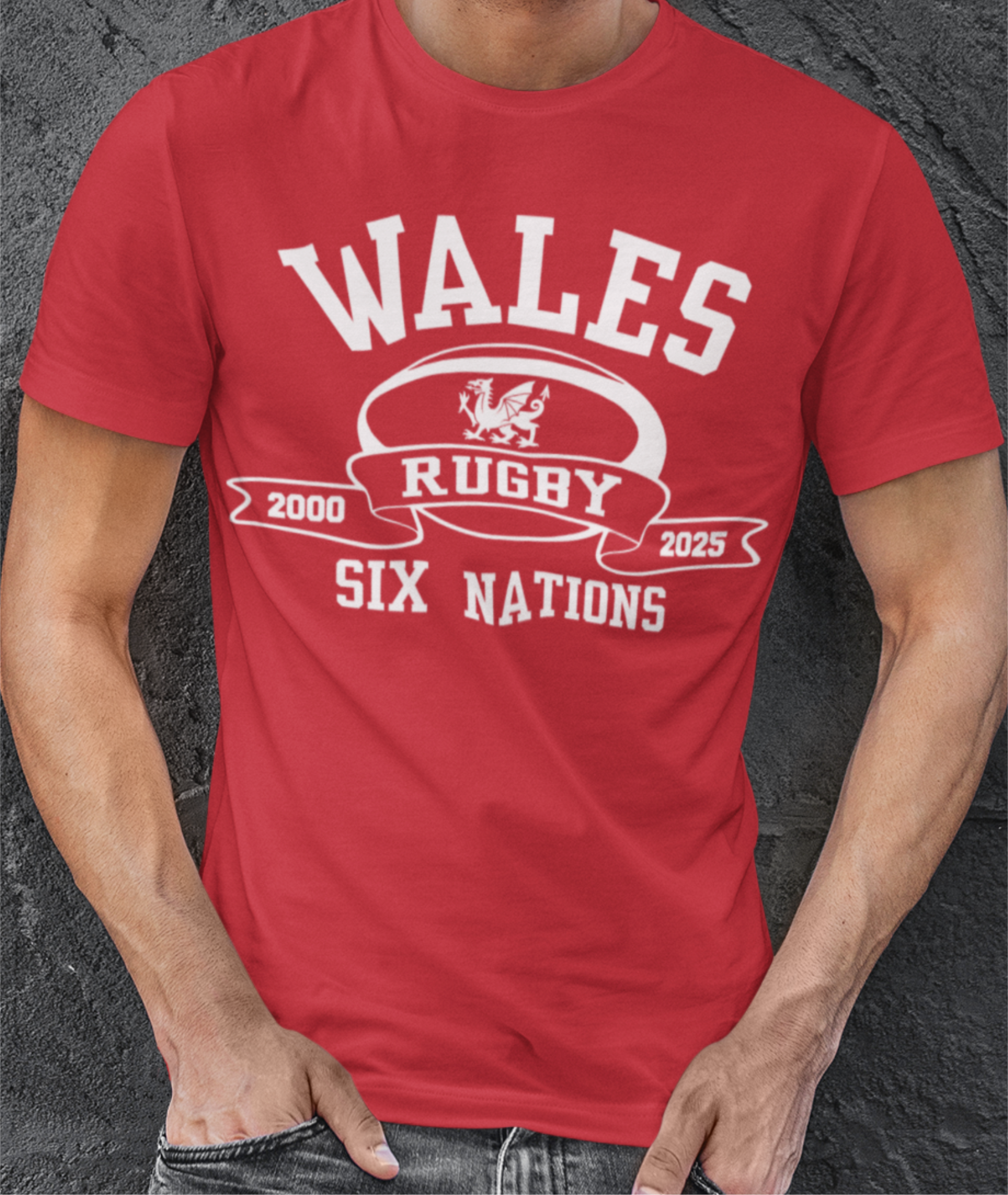 Wales Six Nations Rugby 2025 T-Shirt - Adult Sizes