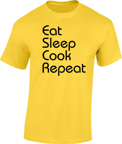 Eat Sleep Cook Repeat - Adult T-Shirt